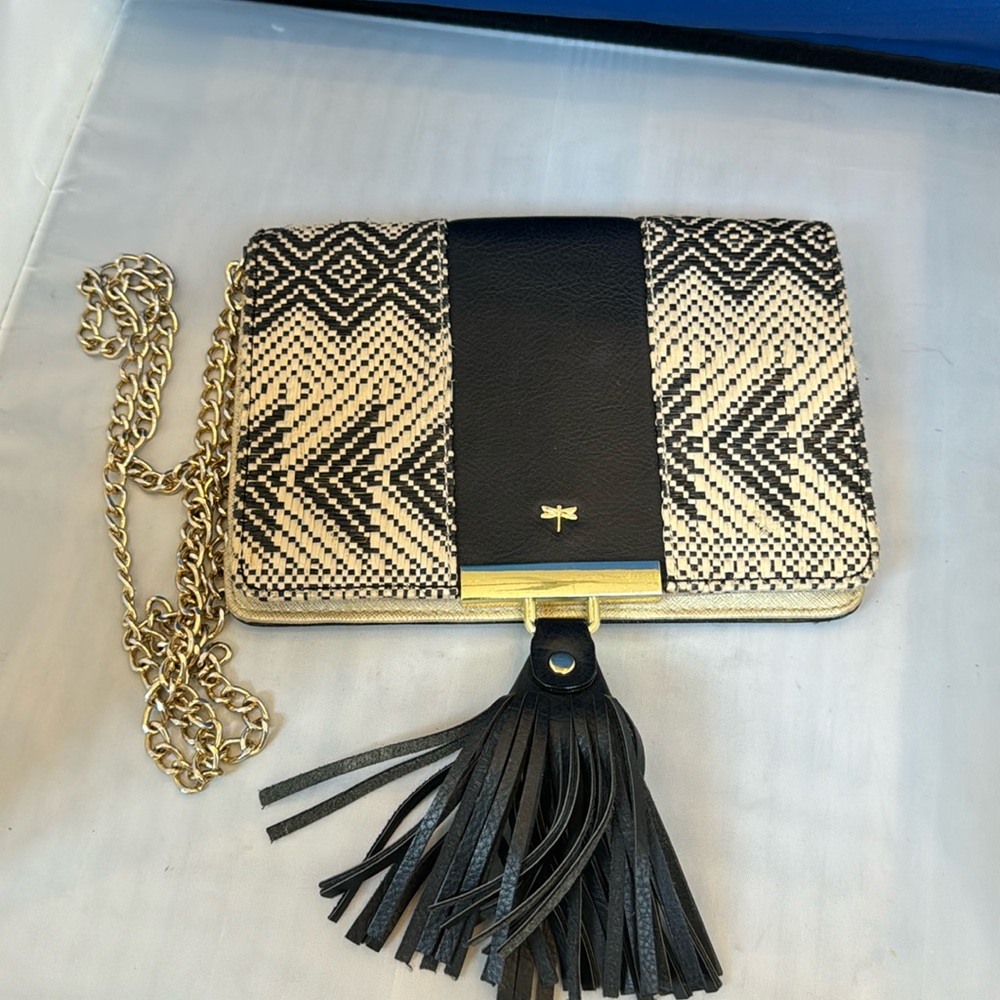 Kate Landry Black and Tan Crossbody Bag